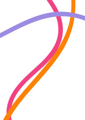 Pink Orange Purple Abstract Doodle Lines 