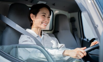 トラック運転手女性