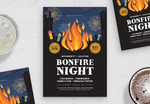 Bonfire Night Flyer Template