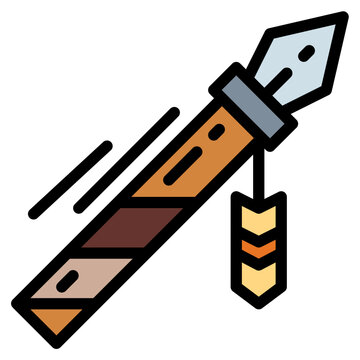 recommend clip art: spear filled outline icon style