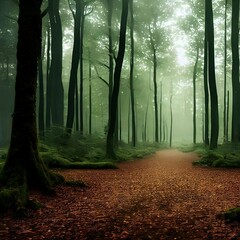 A trail in a mysterious forest