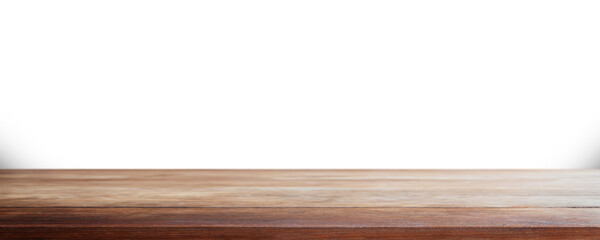Empty wood table top PNG file background - can used for display or montage your products.