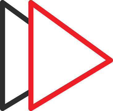Forward button Vector Icon which is suitable for commercial work and easily modify or edit it
