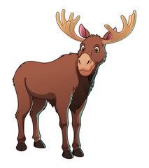 Moose Cartoon Animal Illustration