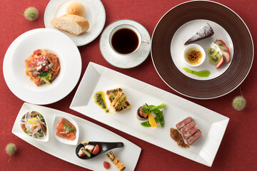 セットメニュー・料理・真上