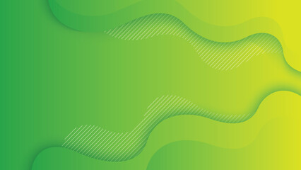 Liquid green color background design. Fluid shapes composition