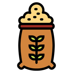 fertilizer filled outline icon style