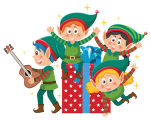 Christmas elf kids cartoon