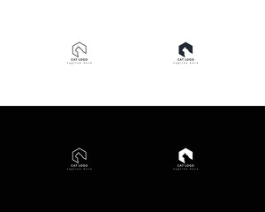 Cat house home logo design template, pet love logo design suitable for pet shop, store, cafe, business, hotel, veterinary clinic, Domestic animal vector illustration logotype, sign or symbol.