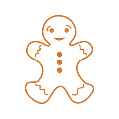 Christmas Gingerbread icon vector. Christmas illustration sign. cake symbol. food logo.