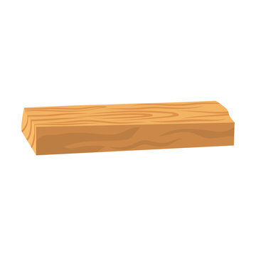 piece of wood from hardware store. Stack of trees with branches, wooden planks, stumps and timber. Parts of trees for lighting fire.Vector illustration isolated
