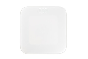 white weight scale isolated onwhite background.