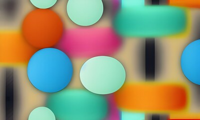 Colorful abstract geometric shapes background. Generative AI.