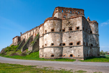 Scenic view of the ruins of Medzhybizh Castle