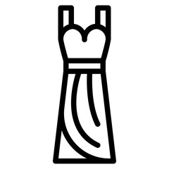 dress line icon style