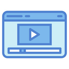 video player two tone icon style