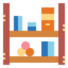 shelves flat icon style
