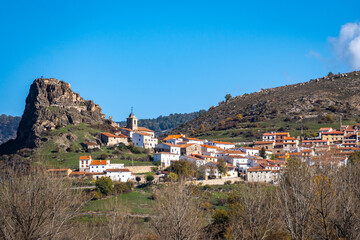 Hu&eacute;lamo visto desde lo lejos, Cuenca, Espa&ntilde;a