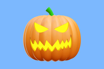 Pumpkin halloween 3d render illustration