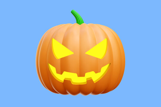 Pumpkin halloween 3d render illustration
