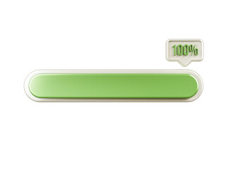 100% Progress loading bar cutout