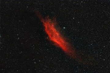 California Nebula emission located in the constellation Perseus in the dark universe