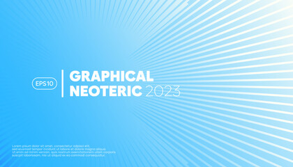 Abstract blue background with lines. Minimal monochrome stripe texture background. Futuristic presentation template design concept for technology, business, and data analysis. Vector, 2023