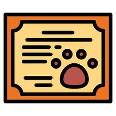 certificate filled outline icon style