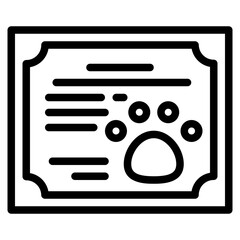 certificate line icon style