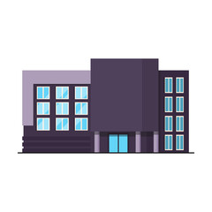 modern library Office or apartment building, vector illustration. Skyscraper as element of modern city for urban landscape