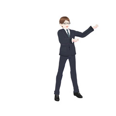 ポーズをとるオフィスワーカー（男性）