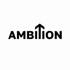 Logo from the word "Ambititon". Symbol of aspiration, motivation, challenge.