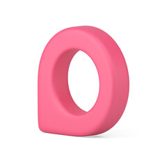 Map pin positioning marker 3d icon realistic decorative design