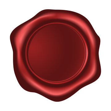 recommend clip art: round burgundy Antique wax stamp in shape on white background cartoon vector illustration. Old wax seal stamp with plane heart