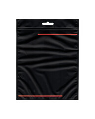 Isolated black plastic box with holes, used to store small items.
