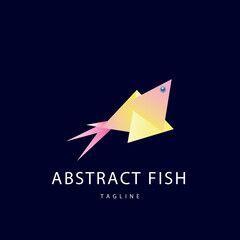 Fish vector design logo template. Seafood restaurant idea.
