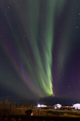 Green and purple northern lights