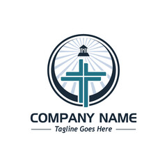 church logo, sample company logo, a simple vector design