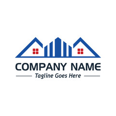 real estate logo, sample company logo, a simple vector design