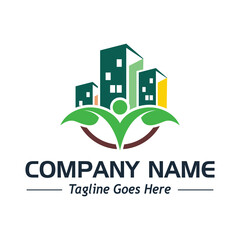 building real estate logo, sample company logo, a simple vector design