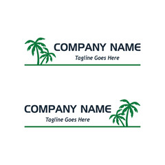 coconut tree logo, sample company logo, a simple vector design