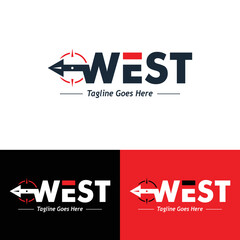 west letters logo, sample company logo, a simple vector design