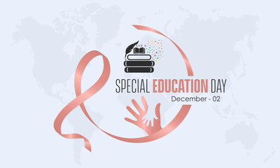 Vector illustration design concept of National Special Education Day observed on December 2