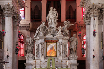 Santa Maria Della Salute was built as a votive offering for the city's deliverance from the...