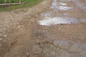 water drops on the sand