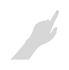 Illustration of touching the mobile phone screen with a finger