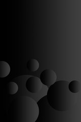 black background with sphere