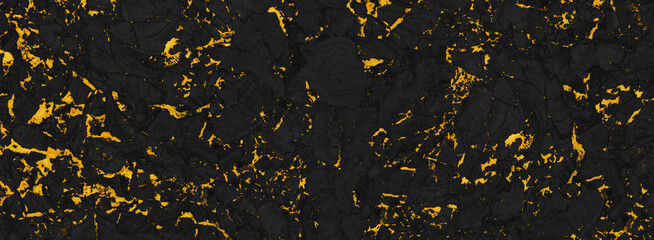 Black marble texture background with golden veins, Black marble natural pattern for background, Abstract black white and gold, Black and yellow marble for ceramic wall and floor tiles.