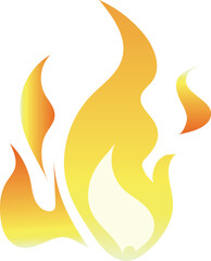 Flame car decal. Abstract fire gradient symbol