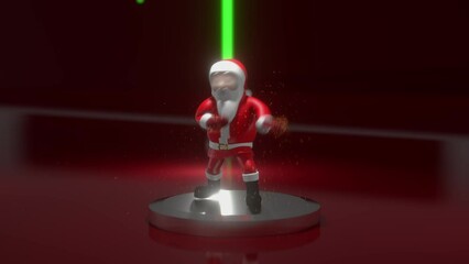 Santa Claus dancing like there's no tomorrow. High bitrate 4K animation. This animation loops seamlessly. - Powered by Adobe